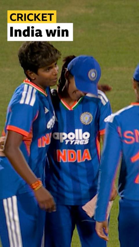 India celebrate win over England 