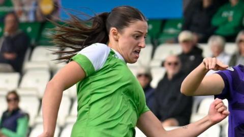 Calleigh Hedley in action for Guernsey