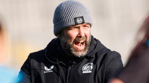 Steve Salvin shouts instructions to his team