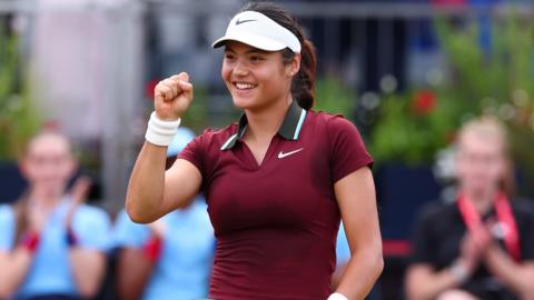 Emma Raducanu celebrates