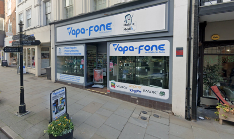 Vapa-fone on Castle Street in Shrewsbury