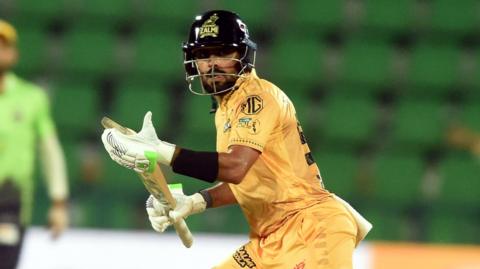 Babar Azam in action in the PSL