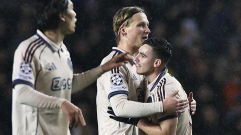 Ajax celebrate a goal