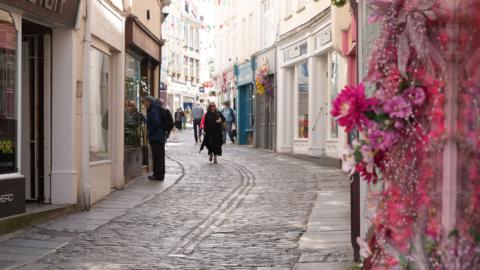 St Peter Port shopping street