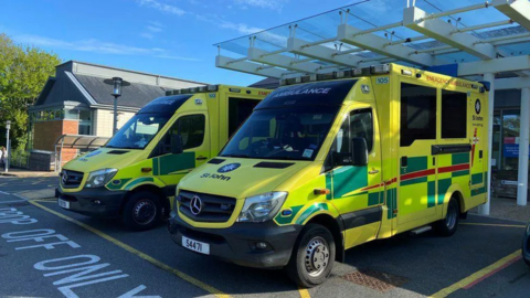 Ambulances parked up