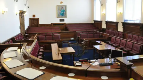 Inside the Guernsey States Chamber