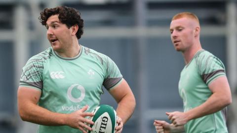 Tom Stewart and Nathan Doak in Ireland training