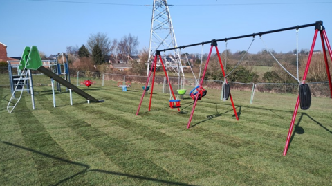 Play equipment in a park