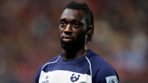 Bristol Bears' Gabriel Ibitoye during the Gallagher Premiership Rugby match between Bristol Bears and Northampton Saints at Ashton Gate on October 25, 2024