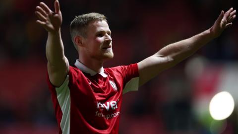 Bristol City's Rob Atkinson celebrates the 2-0 win over Middlesbrough 