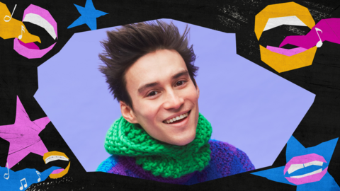 BBC Get Singing branded image of Jacob Collier.