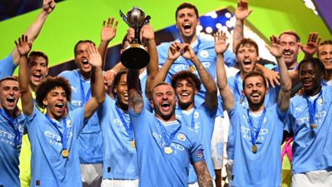 Manchester City celebrate winning the Fifa Club World Cup in 2023