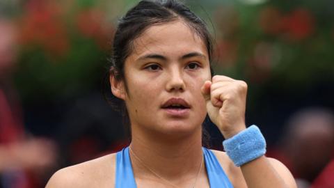 Emma Raducanu celebrates