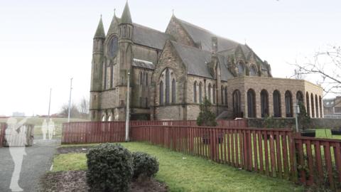 An artist's impression of the redeveloped Govan Old Parish Church, showing an extension to the building
