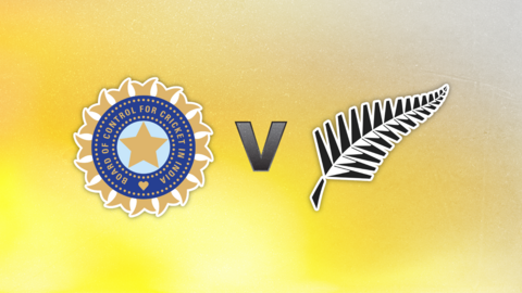 India v New Zealand badge graphic