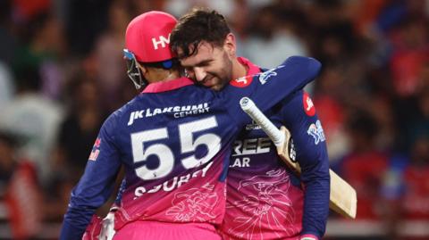 Rajasthan Royals celebrate winning
