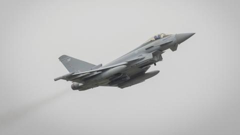 An RAF Typhoon jet