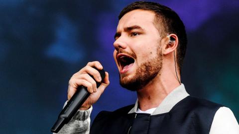 Liam Payne pictured performing in 2022