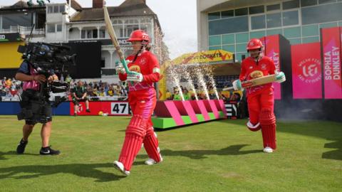 Tammy Beaumont and Sophia Dunkley of Welsh Fire 