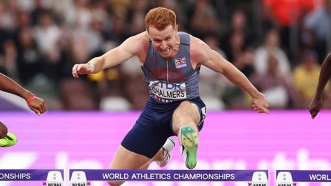 Alastair Chalmers races at the World Championships
