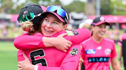 Ash Gardner celebrates win