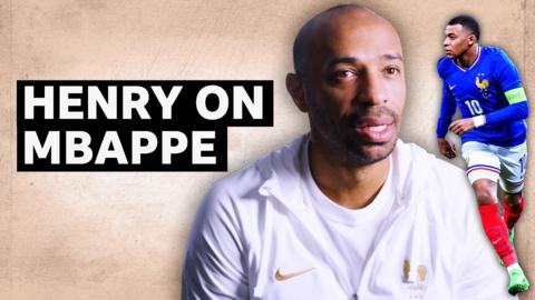 Thierry Henry and Kylian Mbappe