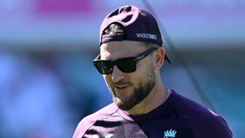 Brendon McCullum looks on