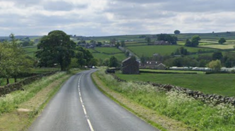 A rural B road in North Yorkshire