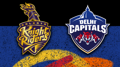 Kolkata Knight Riders v Delhi Capitals badge graphic