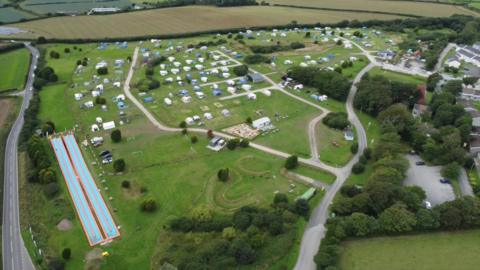 Aerial photo showing Atlantic Reach Holiday Park