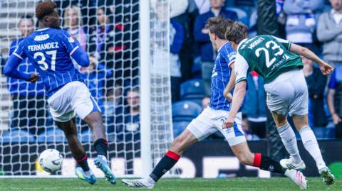 Rangers against Hibs