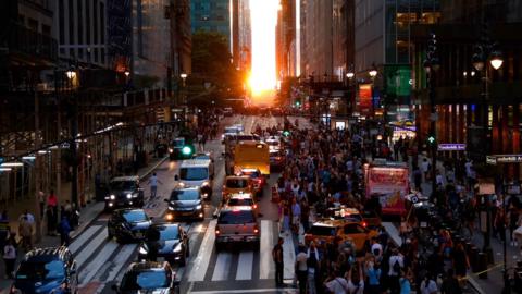 Manhattanhenge in New York 