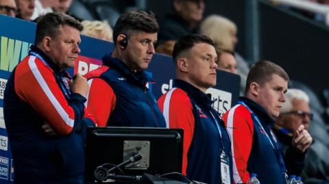 St Helens boss Paul Wellens and his backroom team