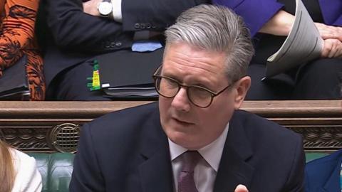 Sir Keir Starmer at Prime Minister's Questions