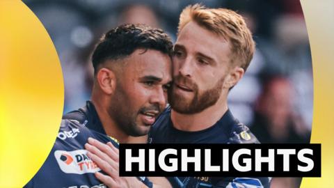 Bevan French and Adam Keighran celebrate for Wigan