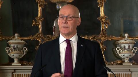 John Swinney accused Nigel Farage and his Reform party of being apologists for the Russians.