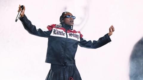 Little Simz performs at Glastonbury 2024