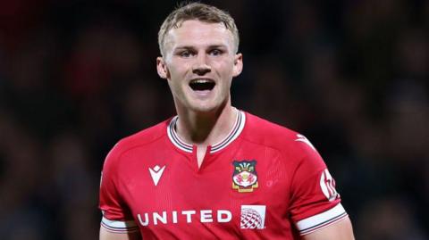 Sam Dalby playing during his time with Wrexham
