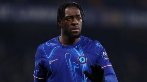 Axel Disasi in action for Chelsea