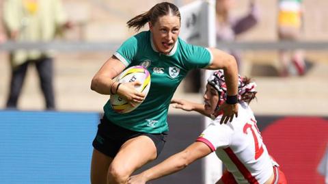 Anna McGann in action for Ireland