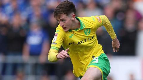 Kellen Fisher in action for Norwich City