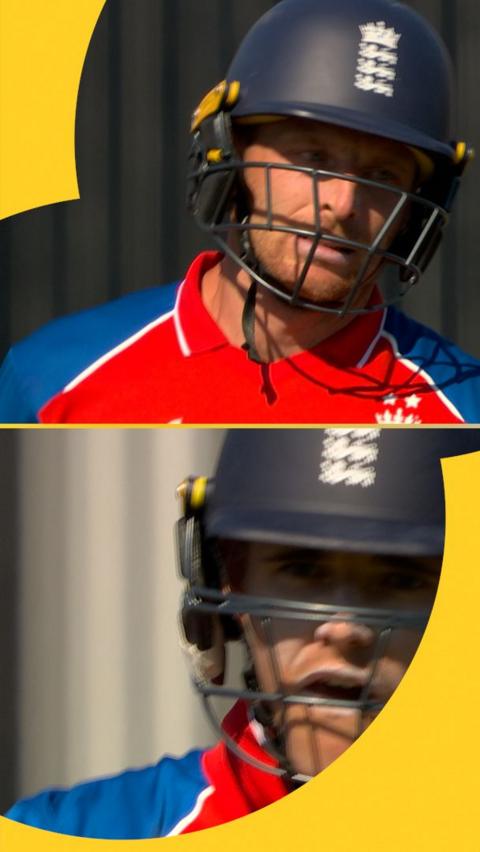 Jos Buttler and Jacob Bethell after getting out