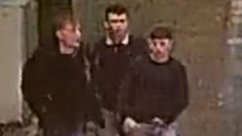 CCTV image of three men in Colchester city centre