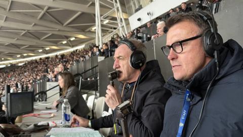 Adam Pope and Jon Newsome commentate