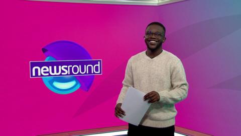 De-Graft on the Newsround set