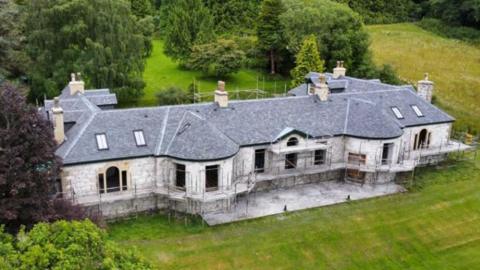 Aerial view of Boleskine House