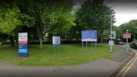 Street view of New Cross Hospital