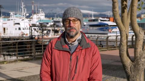 BBC Mundo correspondent Matias Zibell in Ushuaia