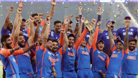 India celebrate after winning the Asia Cup