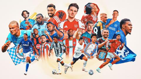 A graphic showing players from all 20 Premier League clubs